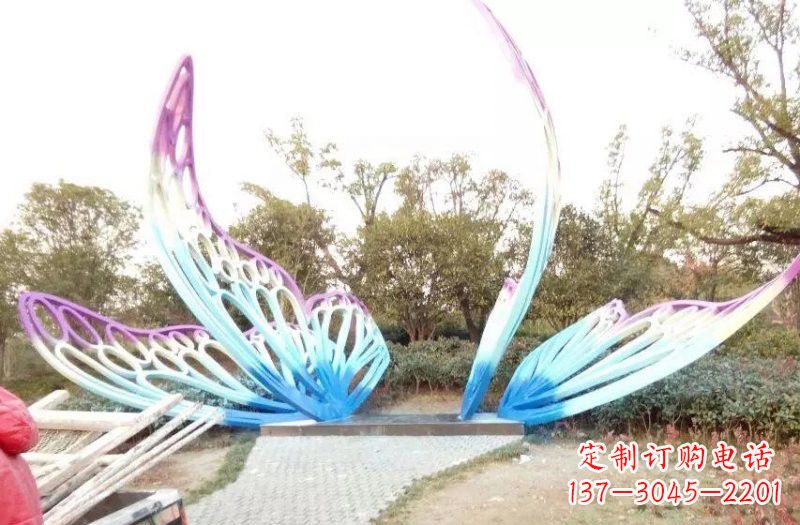 保定彩色不锈钢蝴蝶雕塑