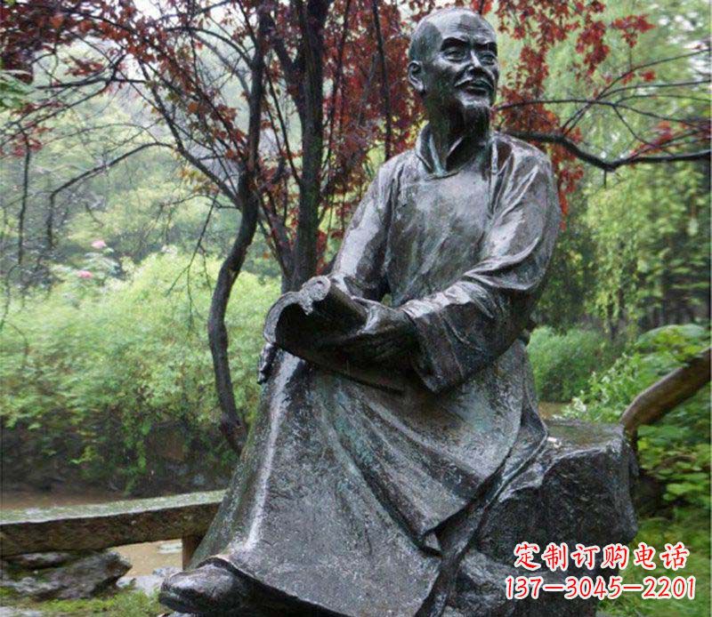 保定曹雪芹古代名人铜雕