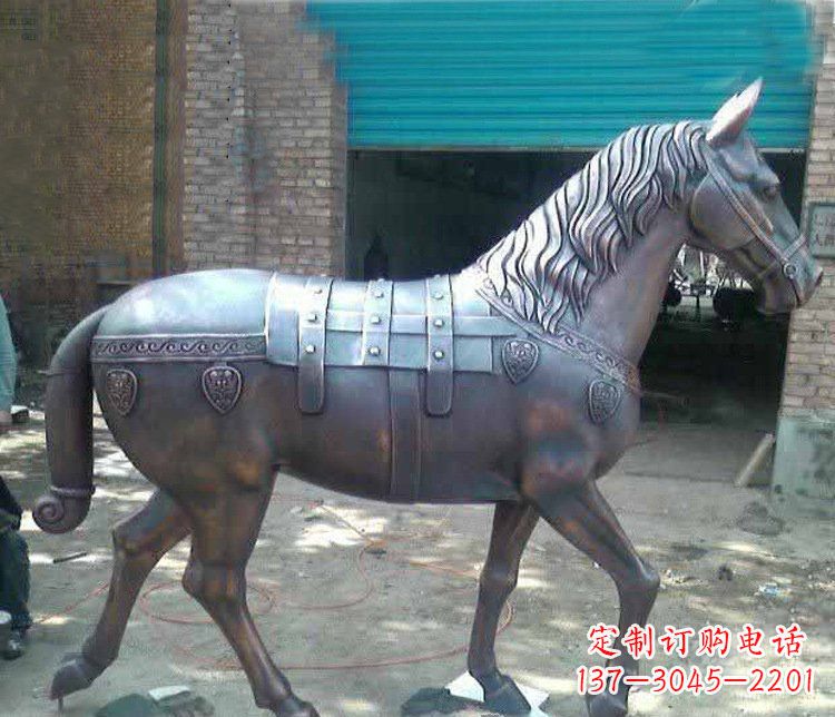 保定马铜雕塑传递草原动物的非凡魅力