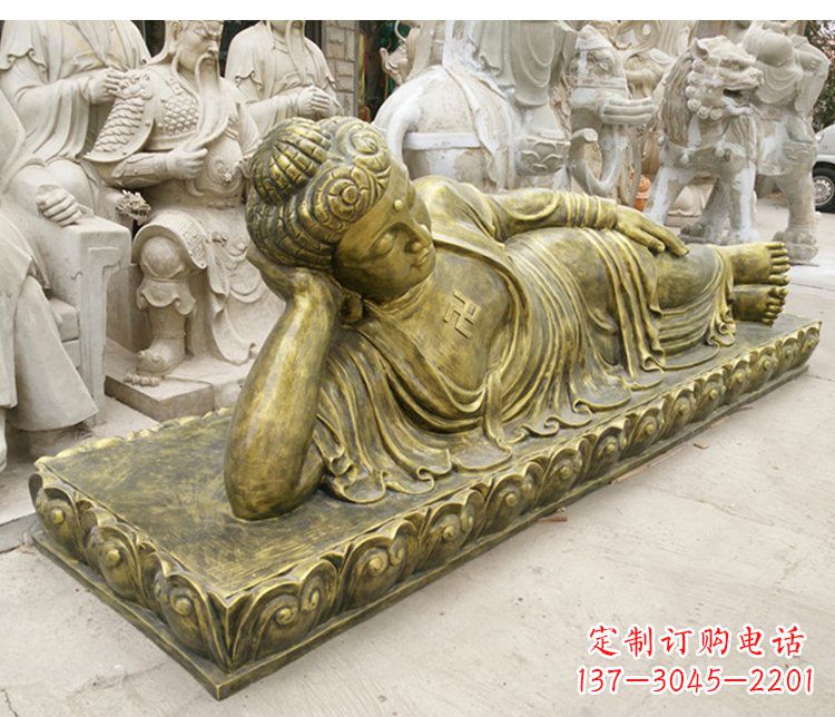 保定侧躺佛像广场景观铜雕雕塑