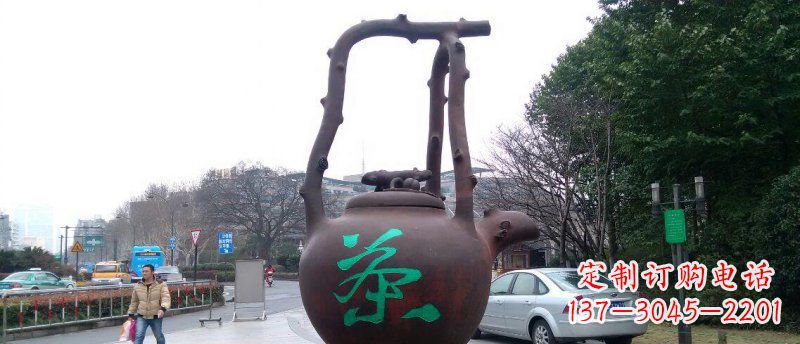 保定茶壶铜雕公园景观雕塑