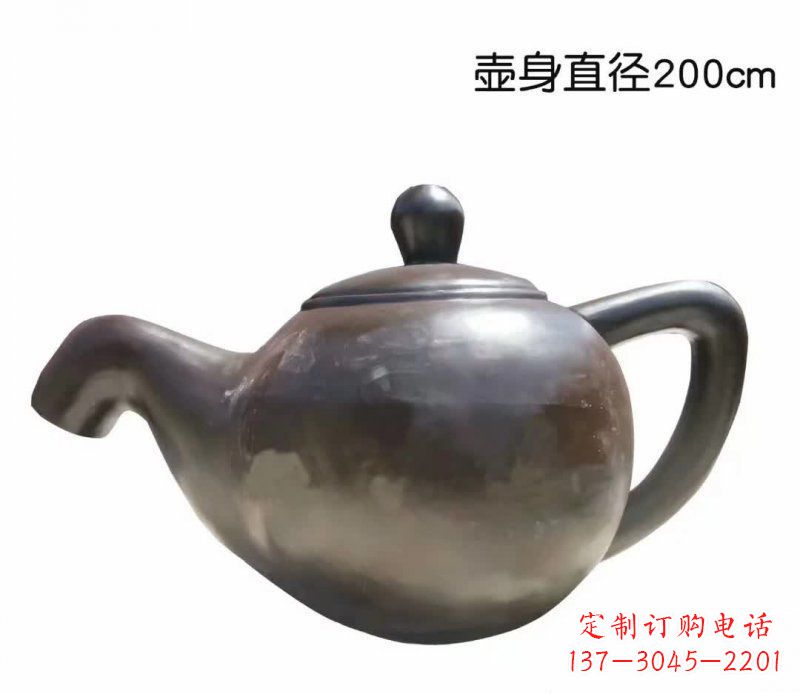 保定茶壶喷泉铜雕_2