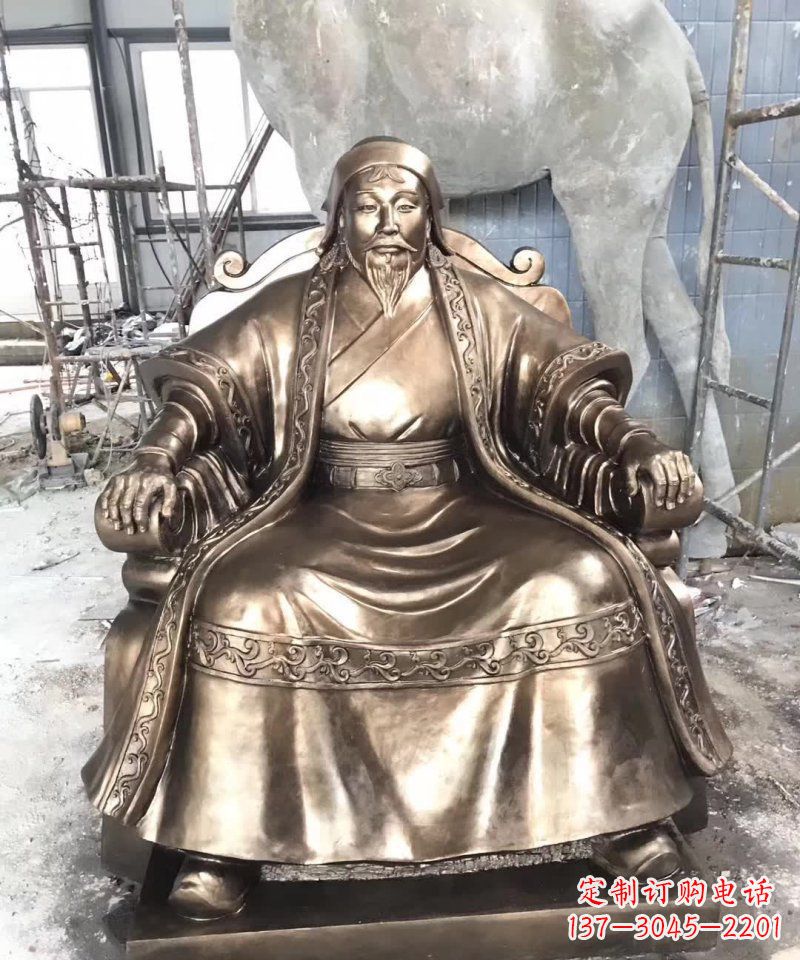 保定成吉思汗铜雕——象征着蒙古强大力量