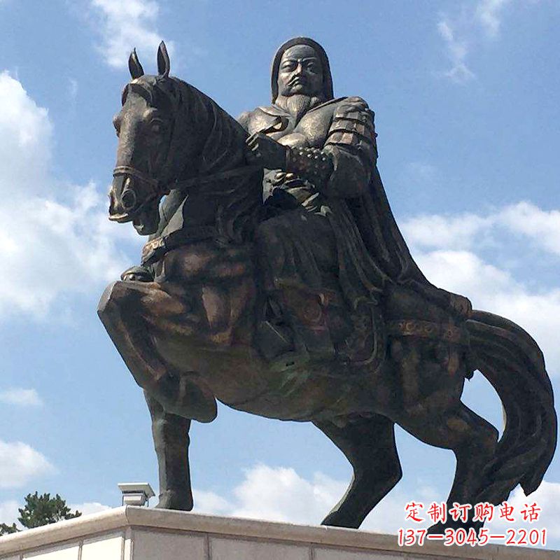 保定成吉思汗驰骋铜像象征着不朽的传奇