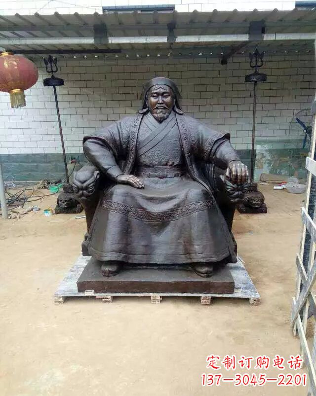 保定成吉思汗铜雕