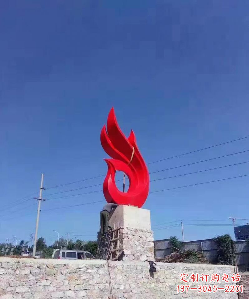 保定凤凰雕塑点缀城市的不锈钢景观