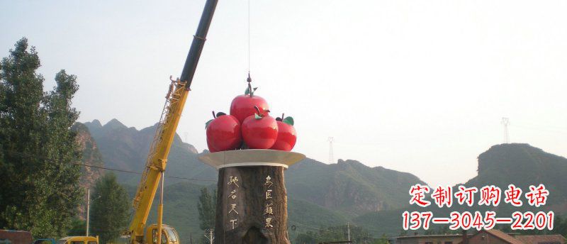 保定不锈钢苹果雕塑缔造城市风采