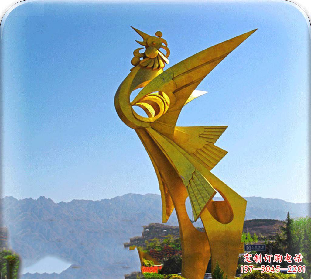保定城市美化之翅——凤凰景观雕塑