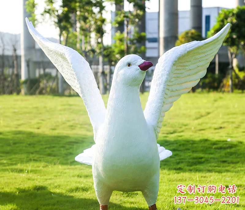 保定和平鸽雕塑传递和平信息
