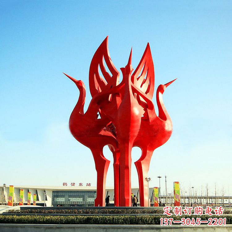保定“仙鹤之歌仙鹤雕塑的精彩瞬间”