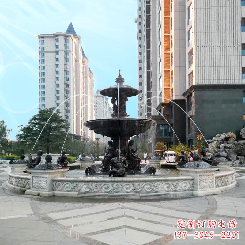 保定城市广场欧式水景喷泉雕塑的魅力