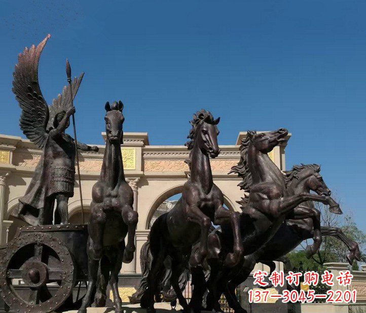 保定城市广场战马铜雕摆件 (2)