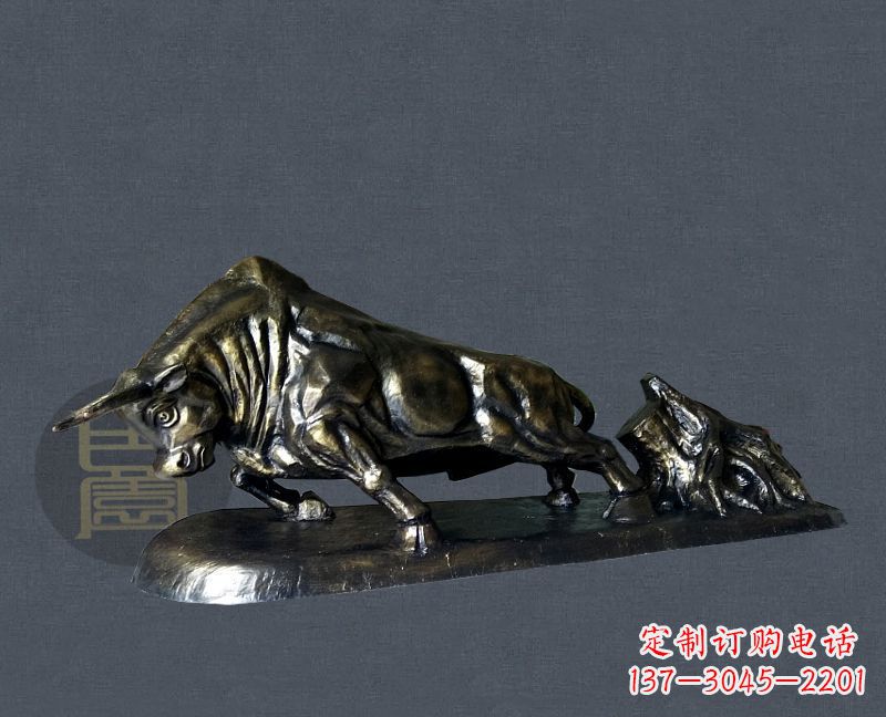 保定缔造城市景观,铜雕拓荒牛添彩