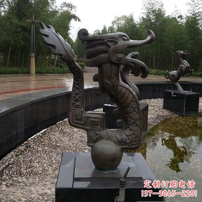 保定城市喷泉雕塑 铜雕12生肖喷水喷泉