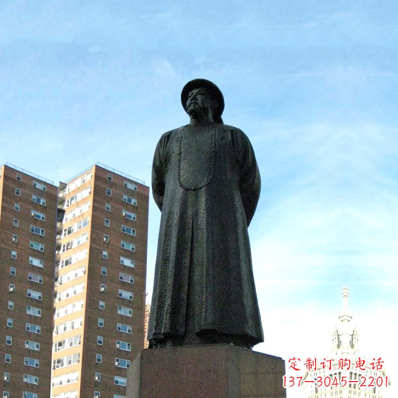 保定林则徐雕塑标志着城市文化的名人