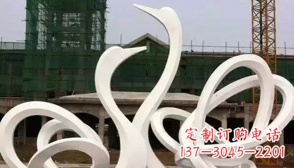 保定不锈钢天鹅雕塑给人以美丽的感受
