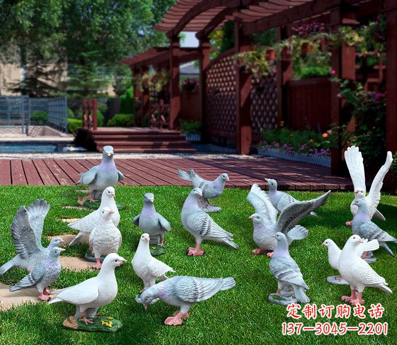 保定抽象鸽子雕塑象征着和平的艺术作品