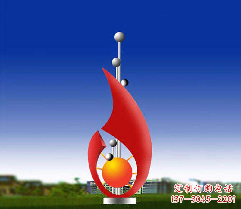 保定色彩斑斓的水滴雕塑