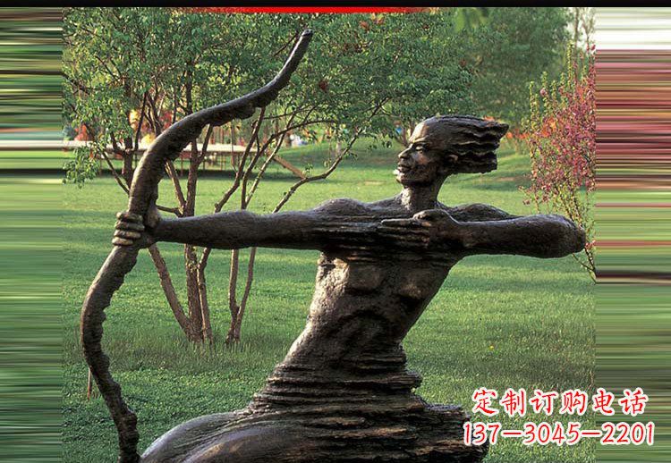 保定古代神话中的后羿雕塑