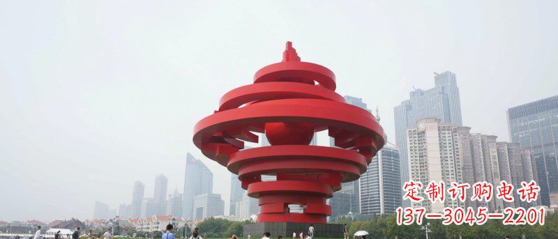 保定火炬雕塑标志五月风光