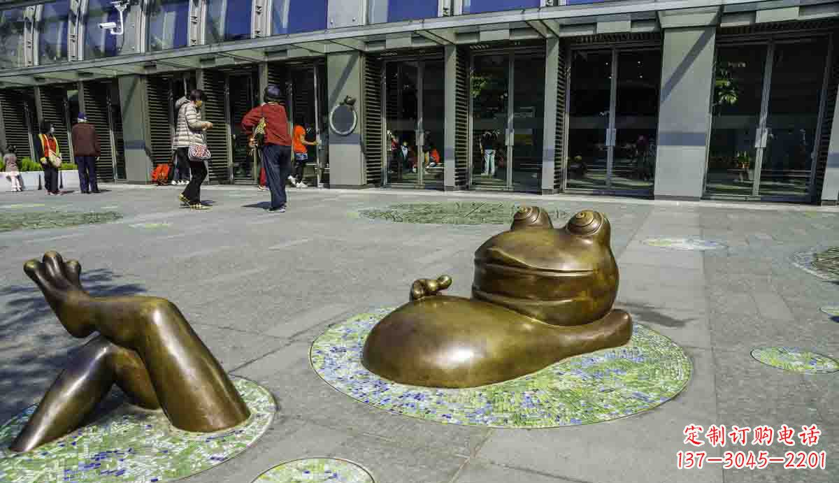 保定青蛙雕塑传统文化的象征