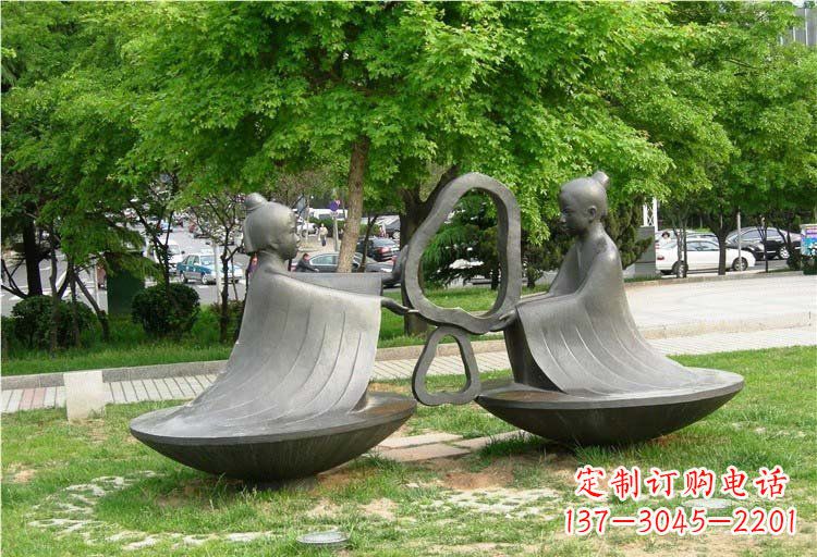 保定抽象孔融让梨铜雕