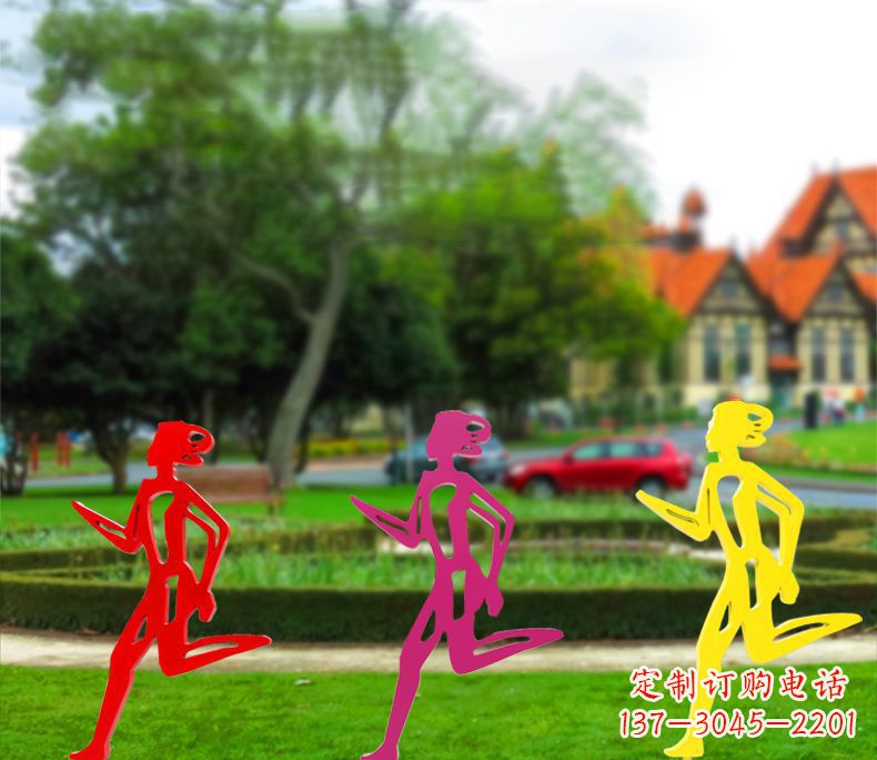 保定奔跑的女性雕塑