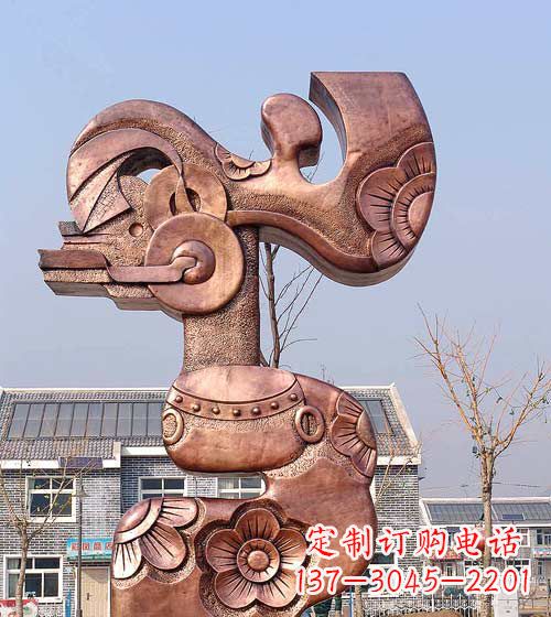 保定抽象皮影戏人物铜雕