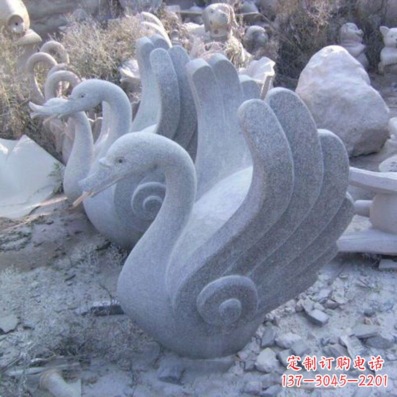 保定抽象喷水天鹅石雕