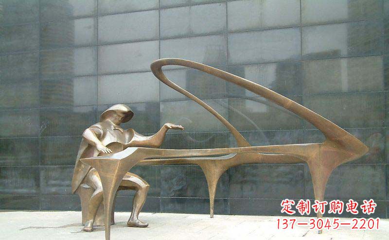 保定抽象钢琴雕塑街边景观的精美绝伦