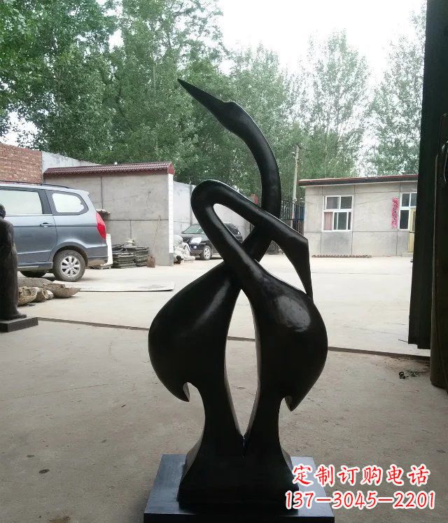 保定抽象天鹅景观动物铜雕