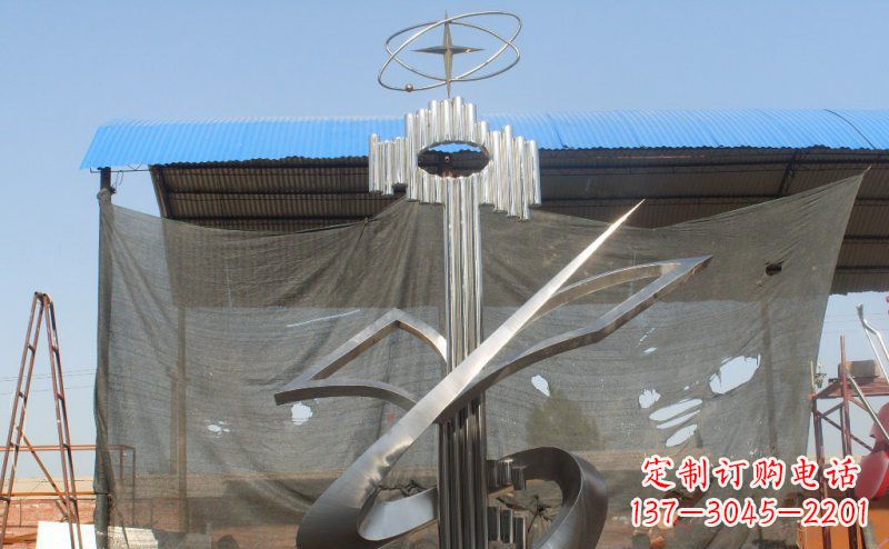 保定抽象钥匙校园不锈钢雕塑