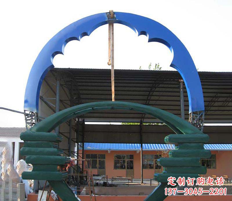 保定抽象圆环不锈钢路边雕塑