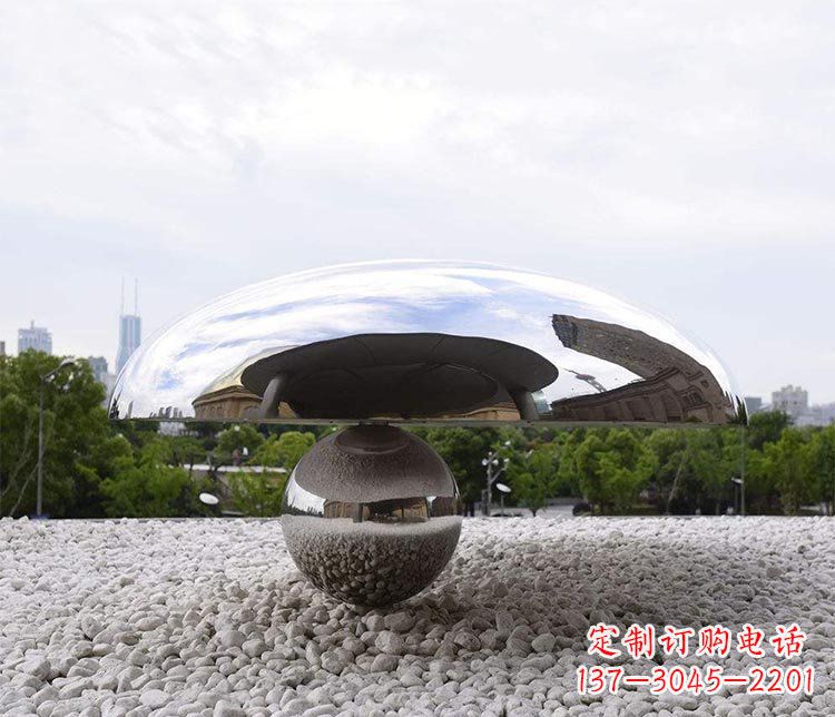保定创意蘑菇不锈钢雕塑