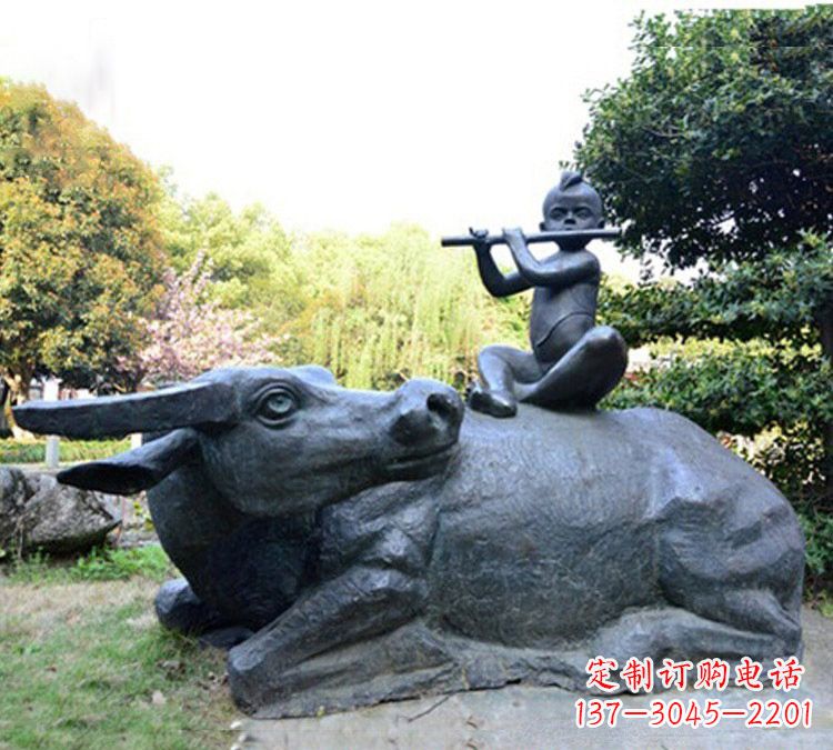 保定牧童雕塑传承民间文化