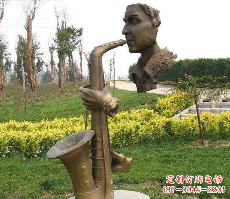 保定吹萨克斯铜雕