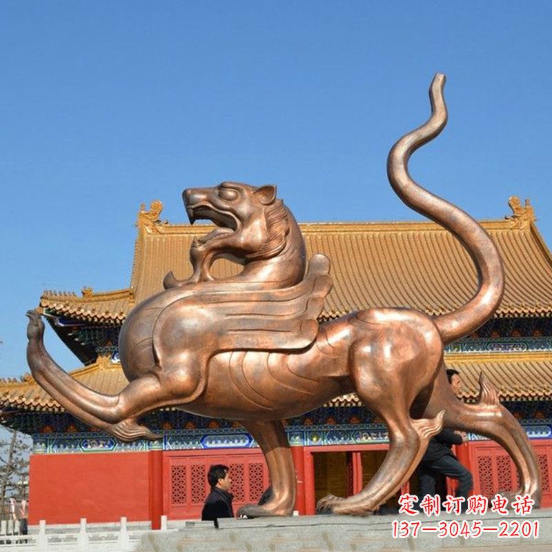 保定传统文化动物雕塑纯铜白虎雕塑