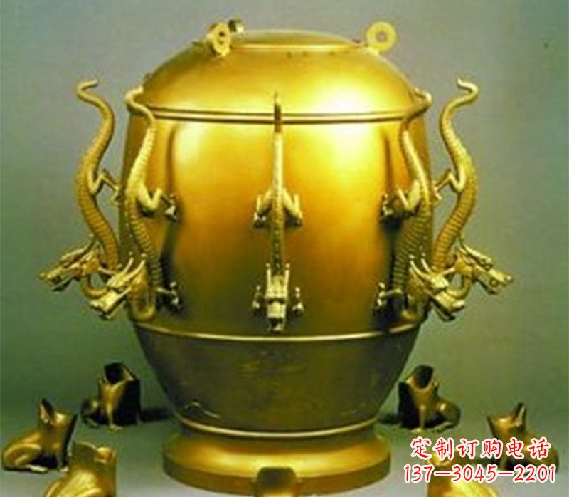保定纯铜古天文仪器地动仪雕塑