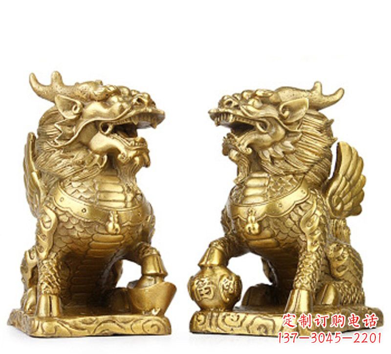 保定纯铜麒麟雕塑