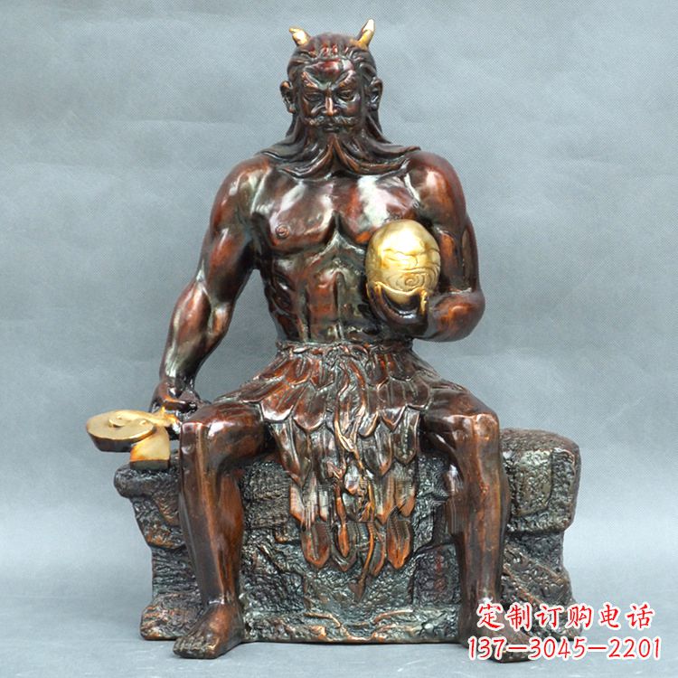 保定神农大帝坐姿雕塑像