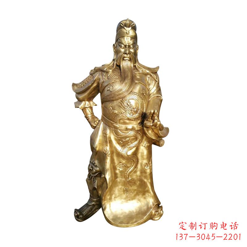 保定抒写三国历史关羽雕塑