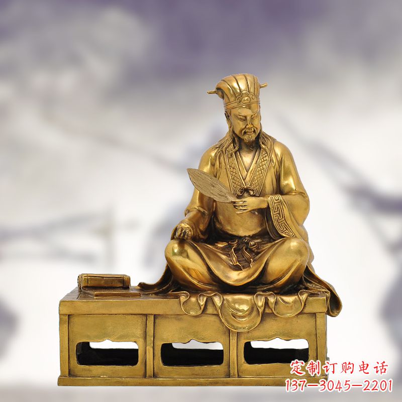 保定纯铜诸葛亮雕塑