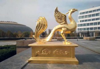 保定城市广场的朱雀雕塑
