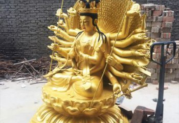 保定精美纯铜千手观音雕塑