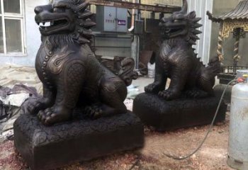 保定精美纯铜獬豸雕塑中国古代神兽雕刻之美