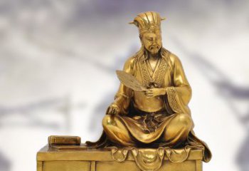 保定纯铜诸葛亮雕塑象征中国智慧