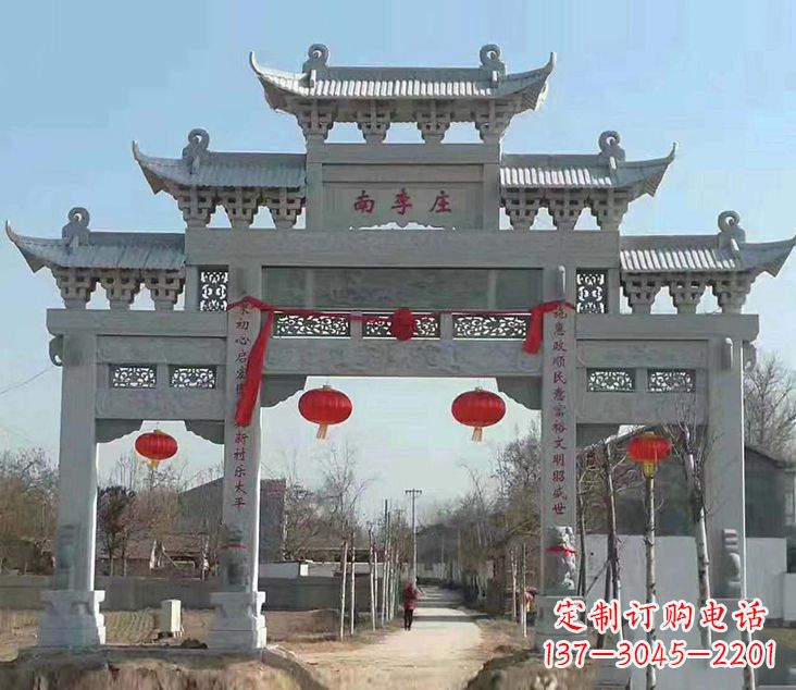 保定祠堂石牌坊雕塑艺术精粹
