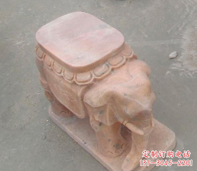 保定大理石大象石凳