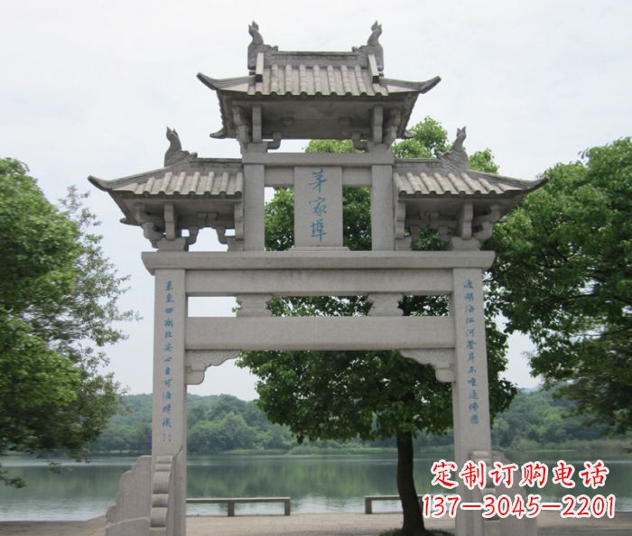 保定大理石单门牌楼雕塑精美的艺术瑰宝
