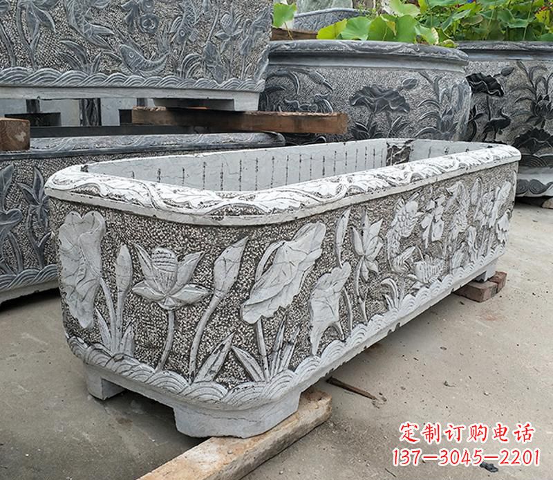 保定大理石菊花水缸雕塑